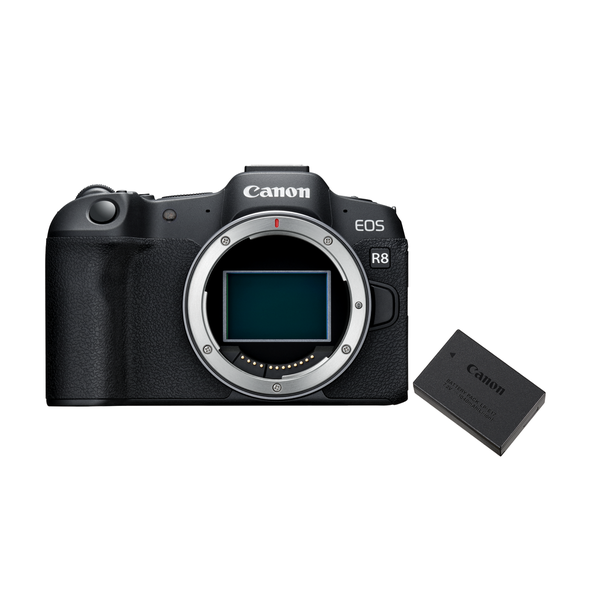 Canon EOS R8 Mirrorless Camera Body + Extra LP-E17 Battery