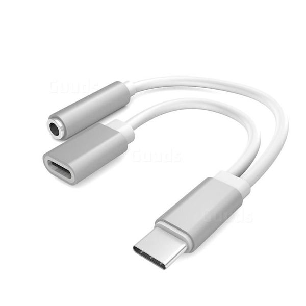 Type C 2 in 1 Smart Adapter - White &amp; Silver