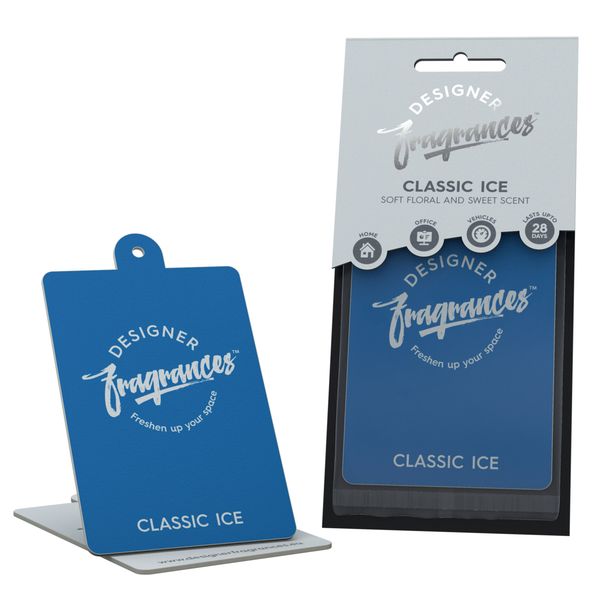 Designer Fragrances Classic Ice Car Air Freshener bundle x 3
