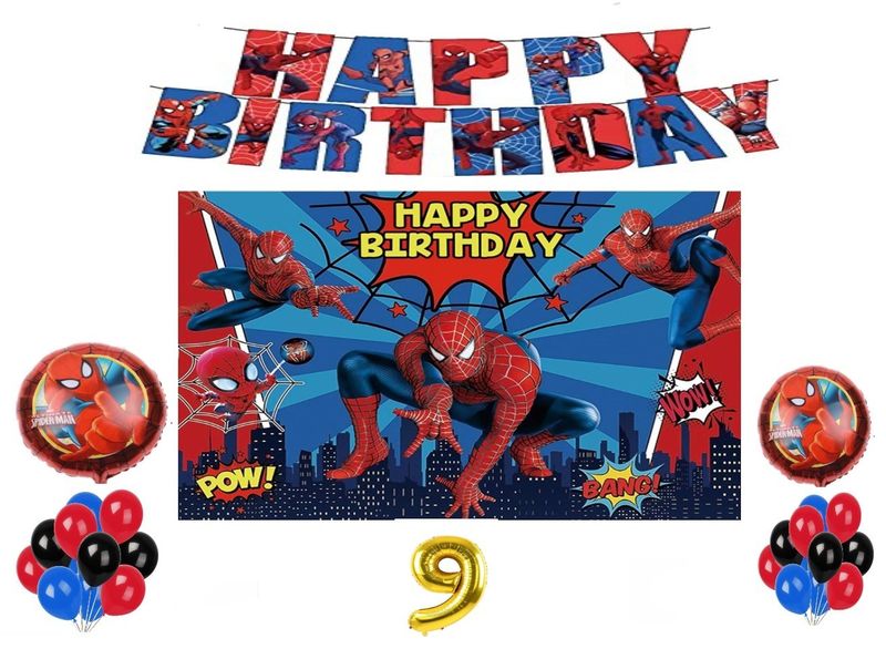 Spider-Man Party Decoration Set 9 years