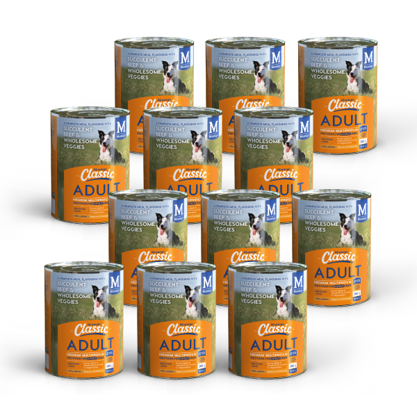 Montego Classic Dog Wet Food - Beef &amp; Veg - 12 x 385g