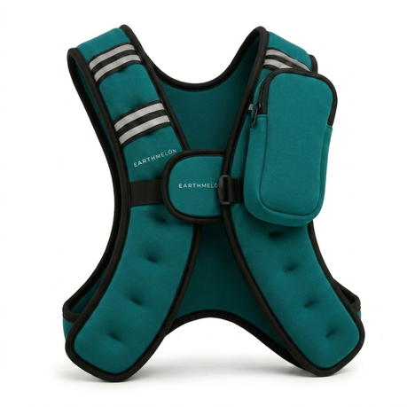 Earthmelon 5kg Weighted Vest Reflective with Zip Pouch Image