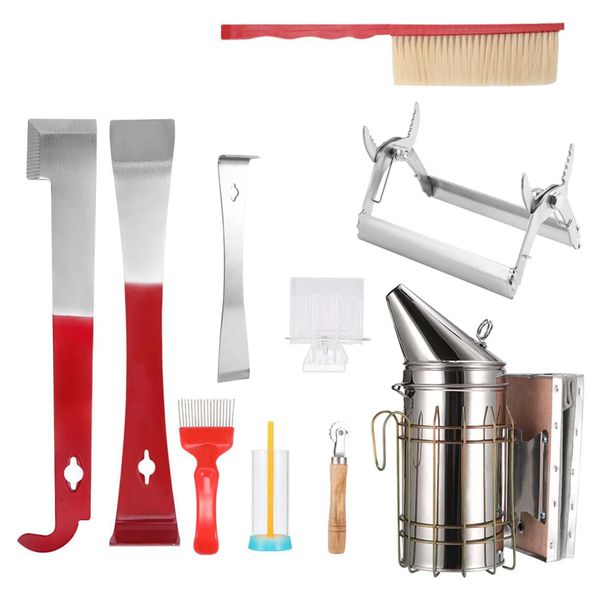 10Piece Beekeeping Tool Kit/Equipment Beehive Tool with Bee Smoker