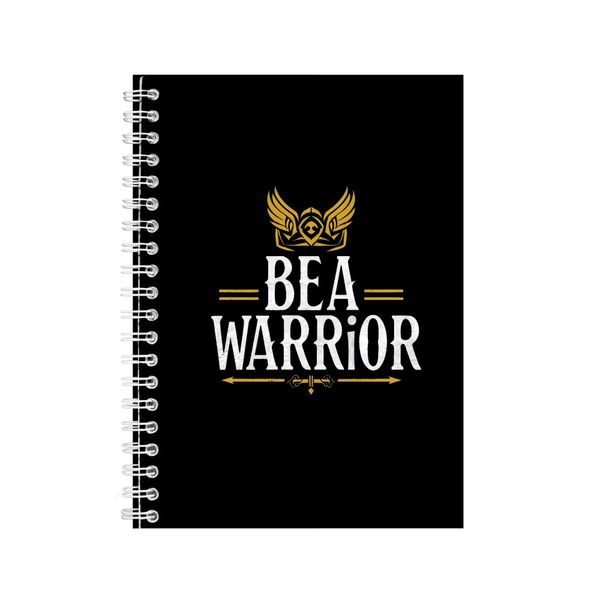 Warrior A5 Notebook Spiral Lined with Motivational Words Graphic Notepad113
