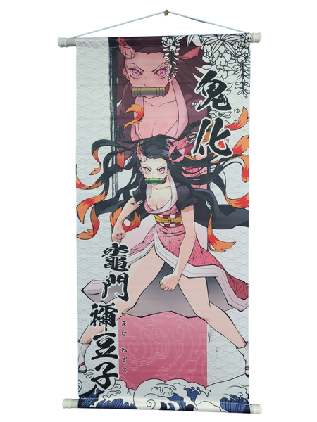 Poster Scroll inspired by Nezuko Fighting