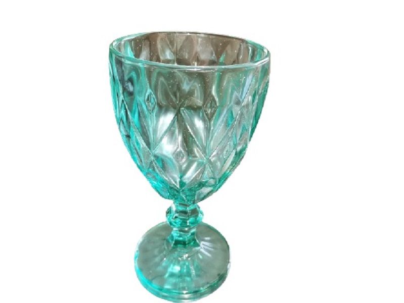 Teal Crystal Wine glasses Set of 6 Shop Today. Get it Tomorrow