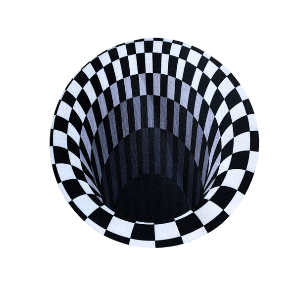 Round Optical Illusion Mouse pad with non-slip Rubber Base