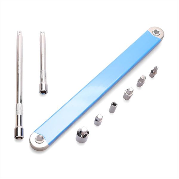 Offset Extension Wrench 1/4In Socket 1/4In And 1/2In Ratchet Adapters