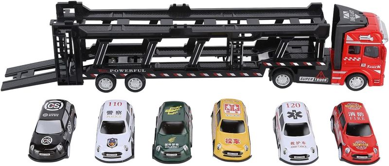 Alloy Cast Friction Powered Toy with Cars