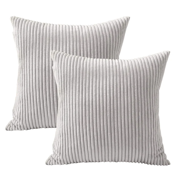 Set of 2 Corduroy Scatter &amp; Throw Pillows