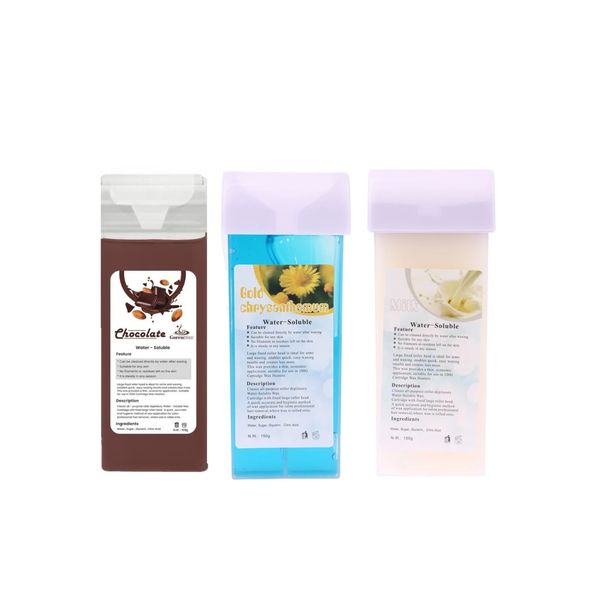 3 x Assorted Premium Depilatory Roll-On Wax Cartridges- 150g