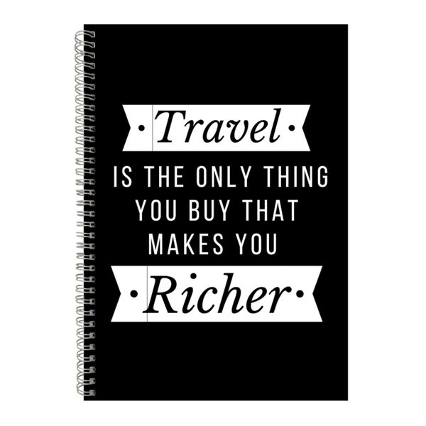Travel A4 Notebook Spiral Lined Motivational Saying Graphic Notepad Gift169
