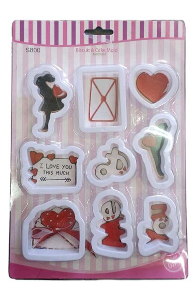 9 White Plastic Cookie Cutter