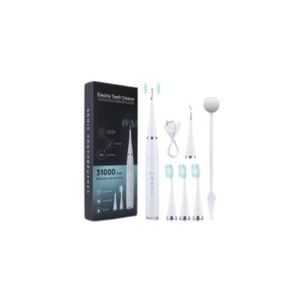 2-Ultrasonic Electric Teeth Cleaner &amp; Dental Calculus Remover Kit (Black)