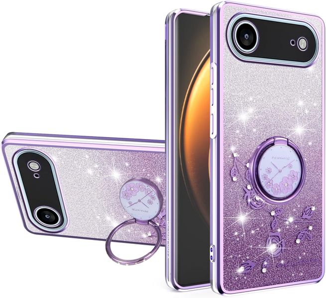 Bling Sparkle Flowers Phone Case Compatible with iPhone 17 Pro Max