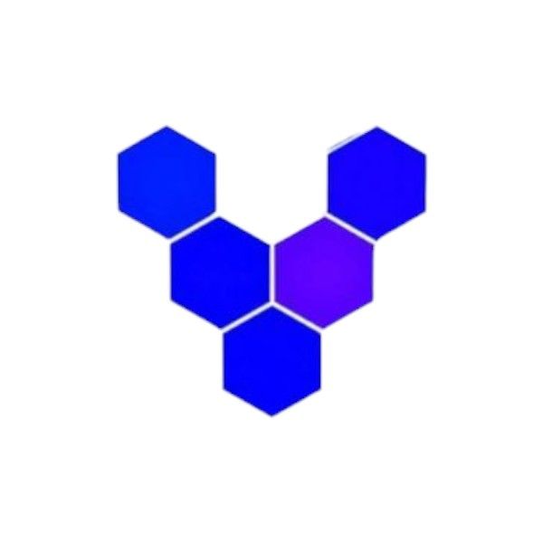 6 Piece Hexagonal Color Changing LED Lights With Sound Reaction - White