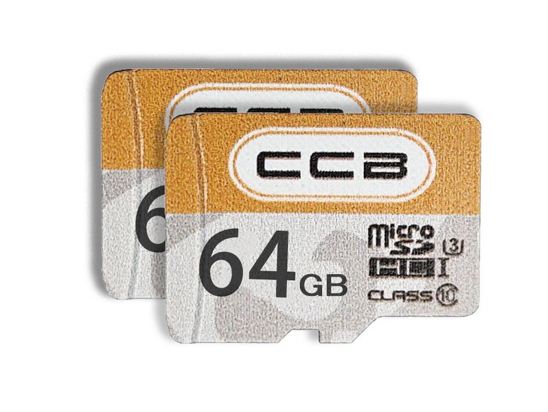 CCB 64GB SD Card 79mbps, High Speed TF Card_Pack of Two