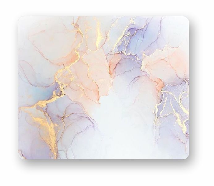 Light Blue Marble Themed Mouse Pad