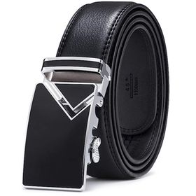 Vera Prlle - Genuine Leather Belt for Men Auto Buckle Adjustable ...