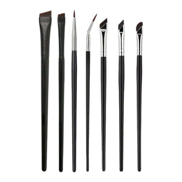 7 Pieces Precision Eye Makeup Brush Set - Black