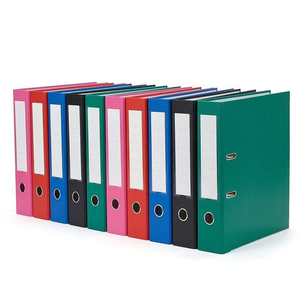 10-Pack A4 Lever Arch Files - Mixed Colors Office Binders