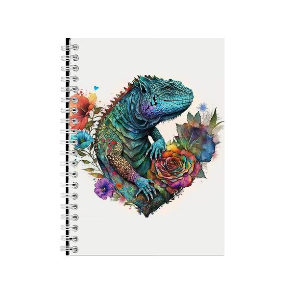 Lizard Watercolor Heart Notebook Animal Gift Idea Notepad Pad 117