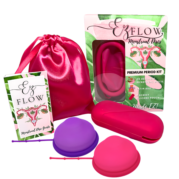 EZ Flow Menstrual Discs - Ultimate Reusable Period Kit for Easy Use