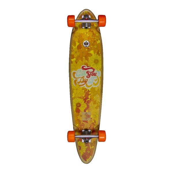 Duster Skateboard Complete - Dig It Longboard - Bamboo/Orange - 40