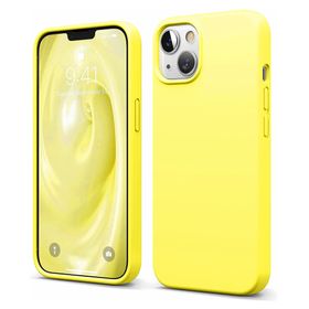 Back Cover Yellow Silicone Iphone 11 Case Liquid Silicone Back