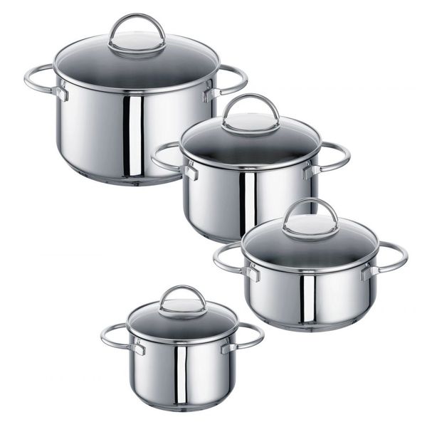 ROHE - Pots with Lids - Induction - Oven and Dishwasher Safe - Ravenna Set of 4