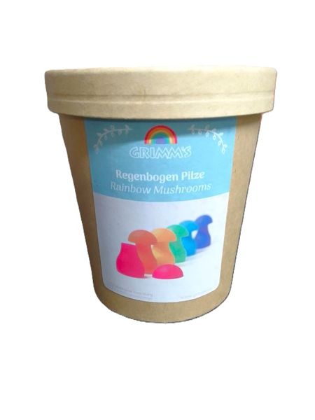 Grimm's Wooden Mushrooms Rainbow