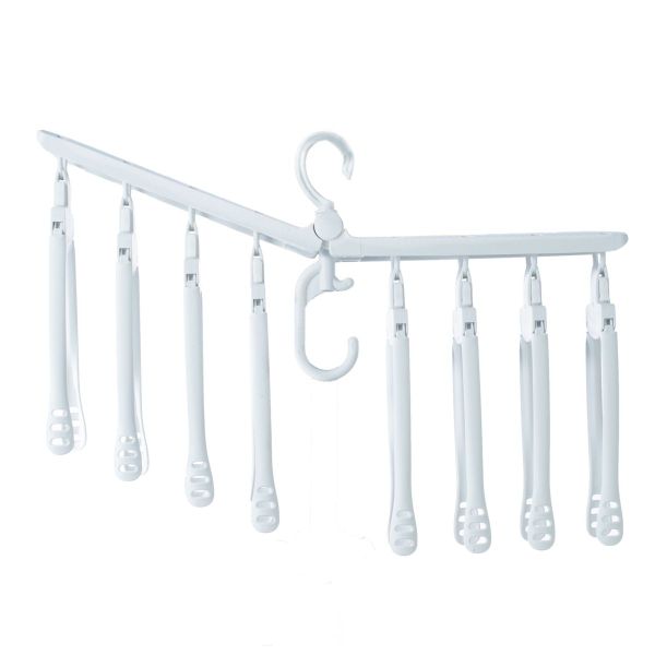 Multifunctional Clothes Hanger Durable Plastic - White