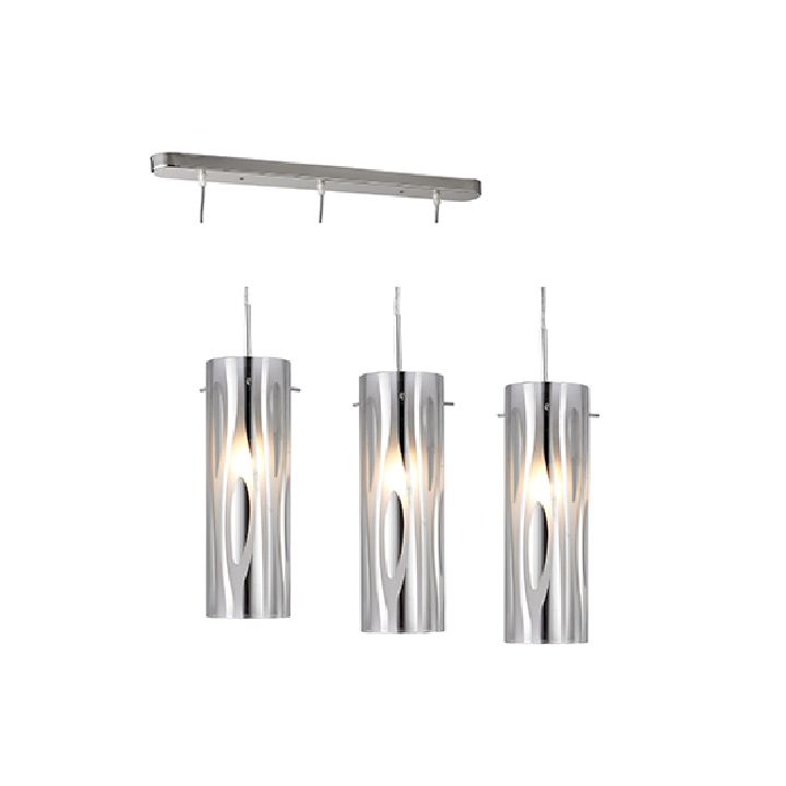 Radiant Island Pendant Chrome 3 x E27 40w