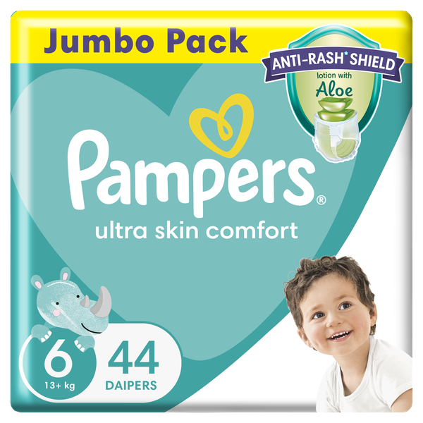 Pampers Anti-Rash Shield Taped Size 6 (13+ kg) 44 Nappies