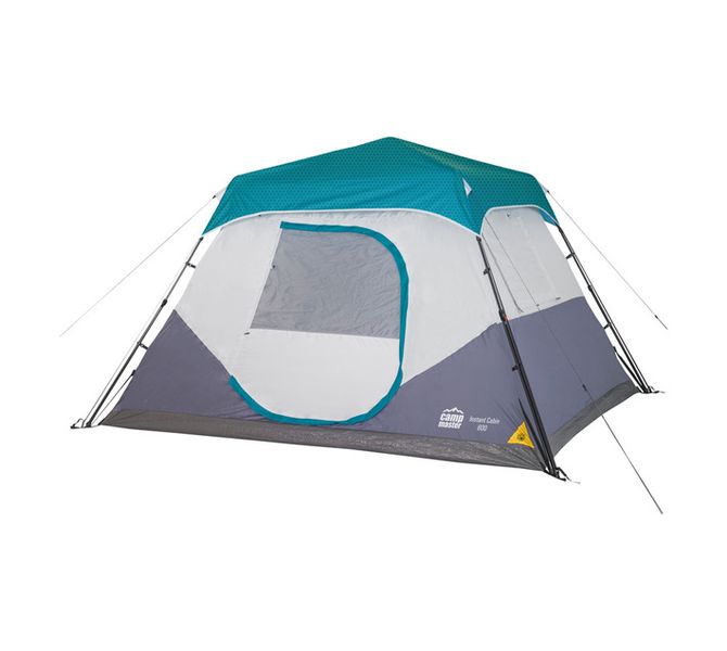 Camp Master 6 Sleeper Instant Cabin Tent Grey and Blue