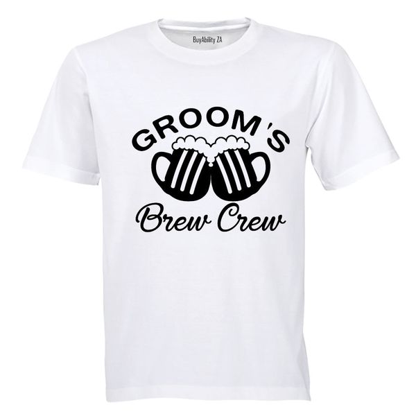 Groom's Brew Crew - Mens T-Shirt - White