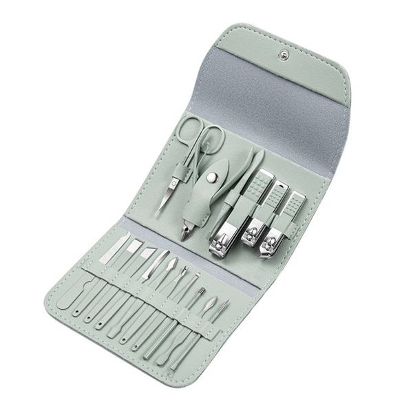 16 Pieces Stainless Steel Manicure Set Pedicure Kit Nail Clipper Set