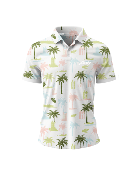 Lucky Golf Shirt | Palm Trees