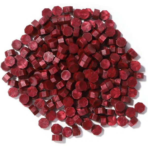 Metallic Burgundy Red Wax Seal Beads - 1620 Pieces