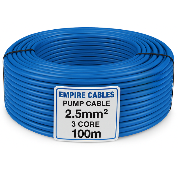 Pump Cable 2.5mm x 3 Core Blue - 100m Roll