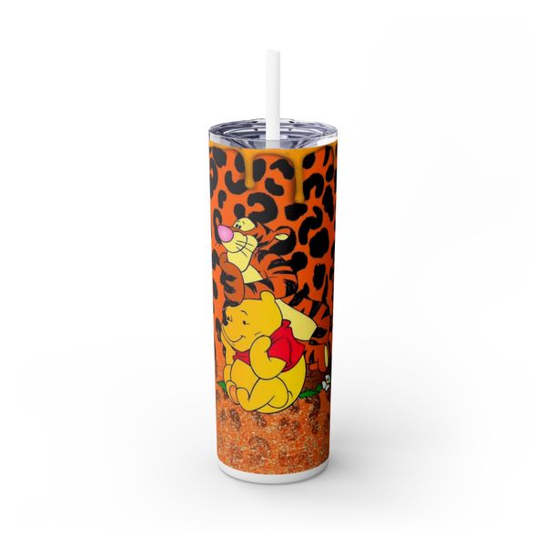 Pooh &amp; Friends Orange Leopard Print 20oz Tumbler