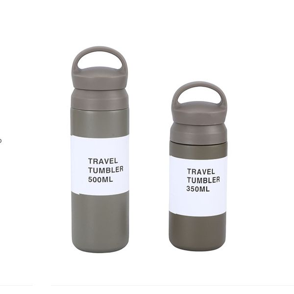 2-Pack Stainless Steel Portable Thermos Set - Grey