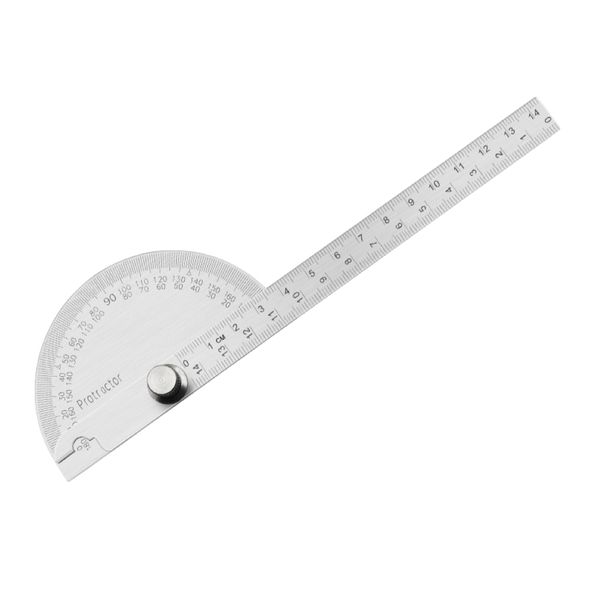 Tool Woodworking DIY 180 Degree Protractor Metal Angle Finder Ruler (14cm)