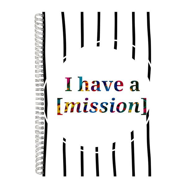 Mission A4 Notebook Spiral and Lined Motivational Saying Graphic Notepad248