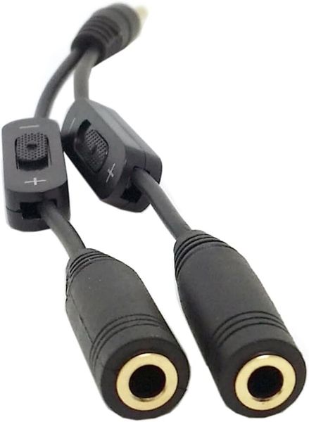 3.5mm Audio Y Splitter Adapter Female to Male for PC, Smartphone, Tablet,