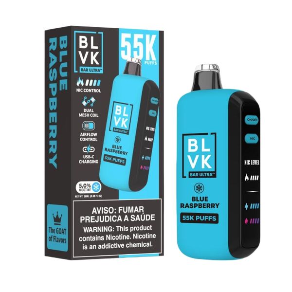 BLVK Ultra MMF 55000 Puffs Disposable Vape - Blue Raspberry (Pack of 6)