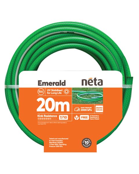 Neta Emerald Garden Hose 18mm (3/4") 20 Metre