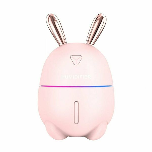 300ml Cute Bunny Mini USB Ultrasonic Humidifier With Night Light - Pink