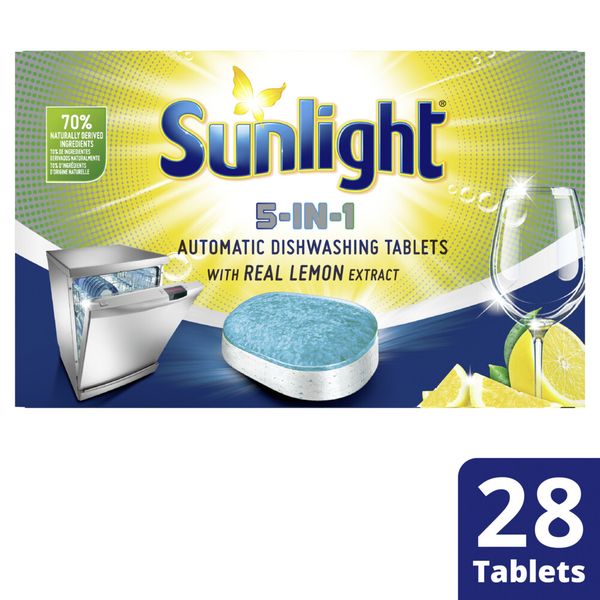 Sunlight 5in1 Degreasing Automatic Dishwasher Tablets 28s