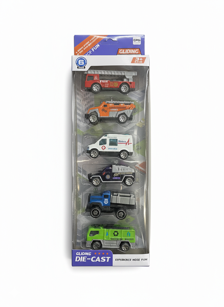 Die-Cast Vehicle Set - 6-Piece Rescue &amp; Service Series